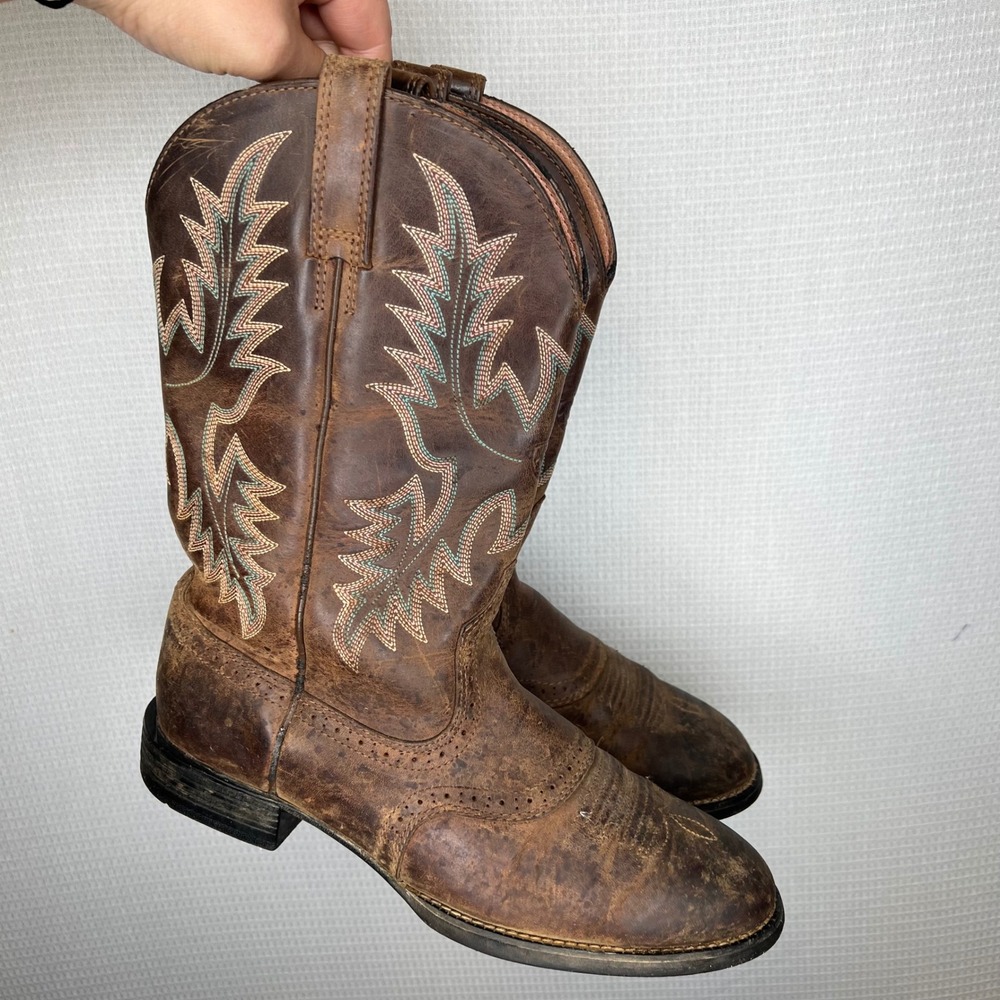 Ariat Fatbaby Heritage Dapper Brown Leather Western Boots 10001605 Womens 9.5 B